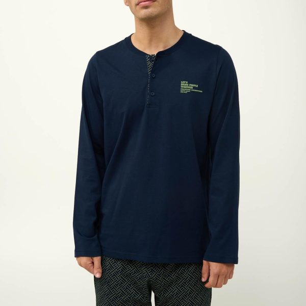 Vamp Ανδρική Βαμβακερή Πυτζάμα με Πατιλέτα