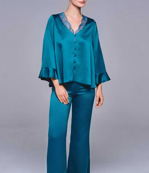 Lida σατέν πυτζάμα σε emerald