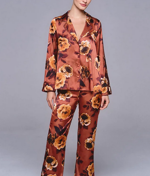 Lida σατέν πυτζάμα floral