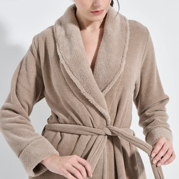 Jeannette Ρόμπα Σταυρωτή Fleece (8346)