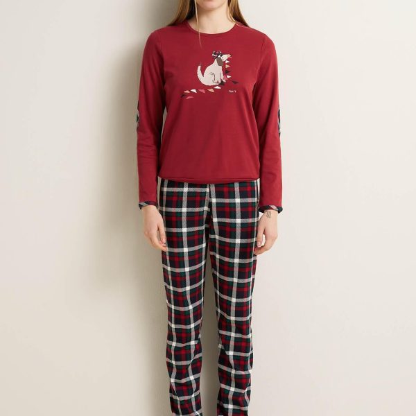 Vamp Γυναικεία Βαμβακερή Matching Πυτζάμα