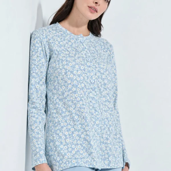 Jeannette Πιτζάμα Κουμπωτή Fleur (8329)